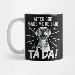 TaDa Vintage funny golden retriever with Distressed TaDa retro golden retriever Mug